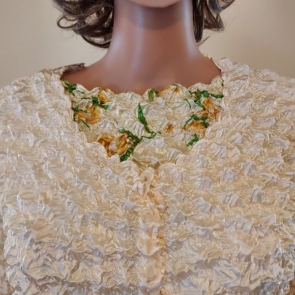 F • C 2 PC CREAM SWEATER MULTI FLORAL TOP CARIDGAN SET NWT - Picture 4 of 7